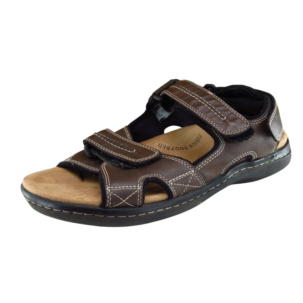 Dockers Men Size 10‎ M Brown Fisherman Sport Sandals Synthetic 9021389